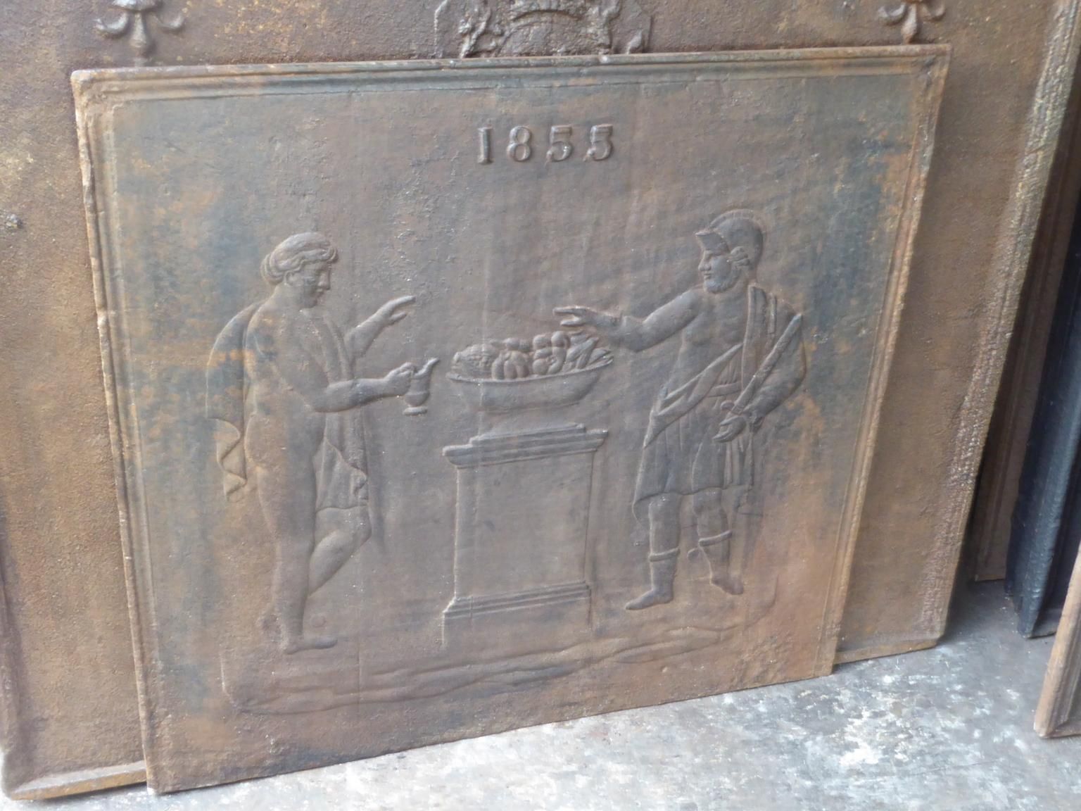 Antique French Neoclassical Fireback / Backsplash, 19th Century photo for sale