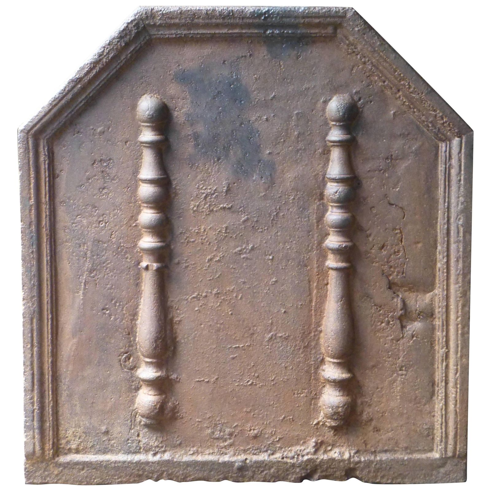 18th Century French Fireback / Backsplash With Pillars Of Hercules