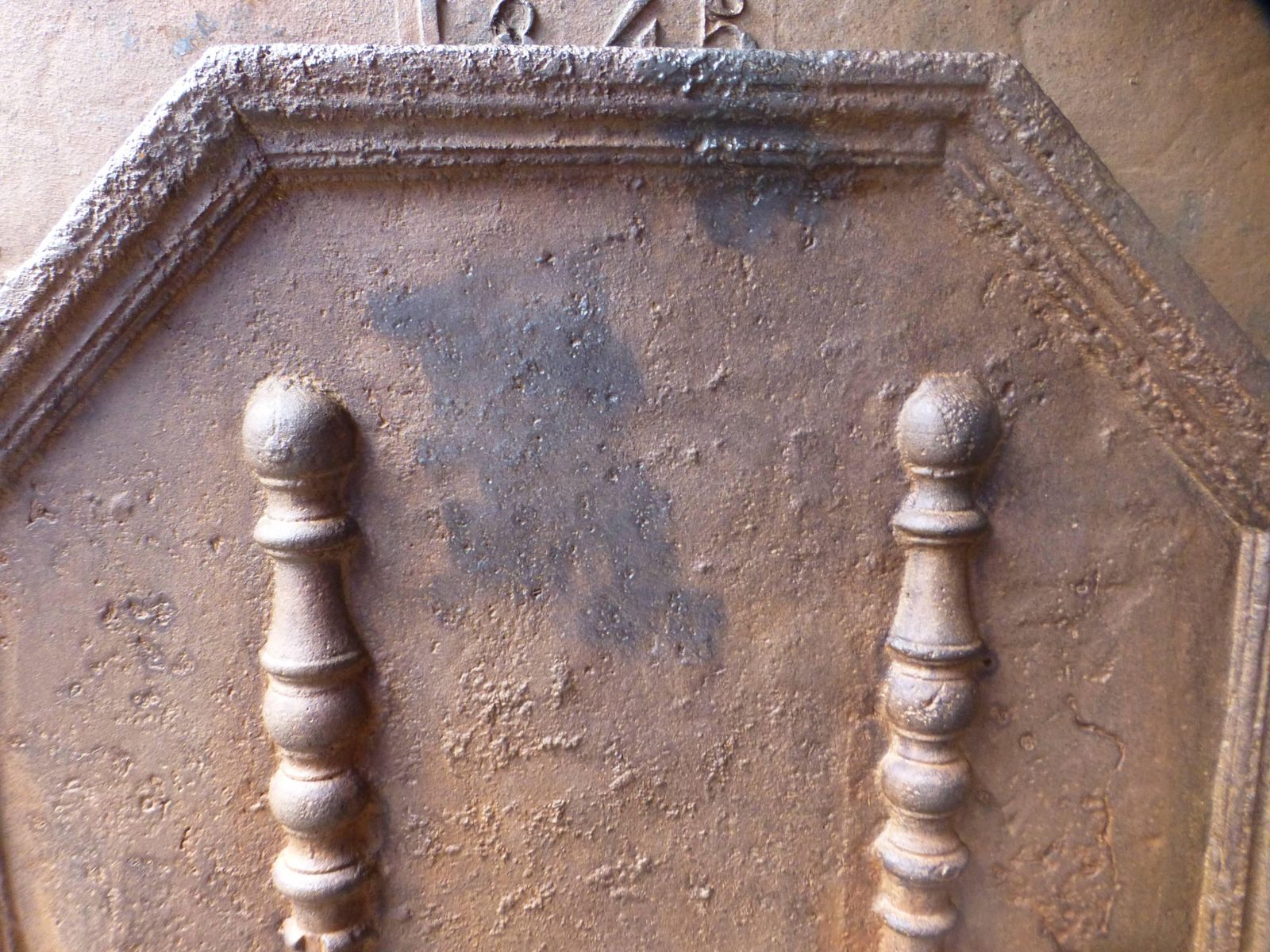 18th Century French Fireback / Backsplash With Pillars Of Hercules photo furniture