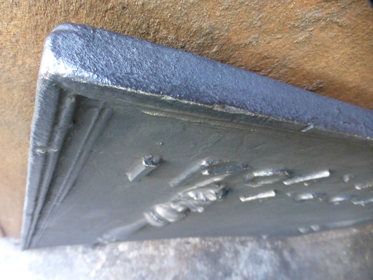 Antique French 'Marriage' Fireback / Backsplash, Dated 1797 photo vintage