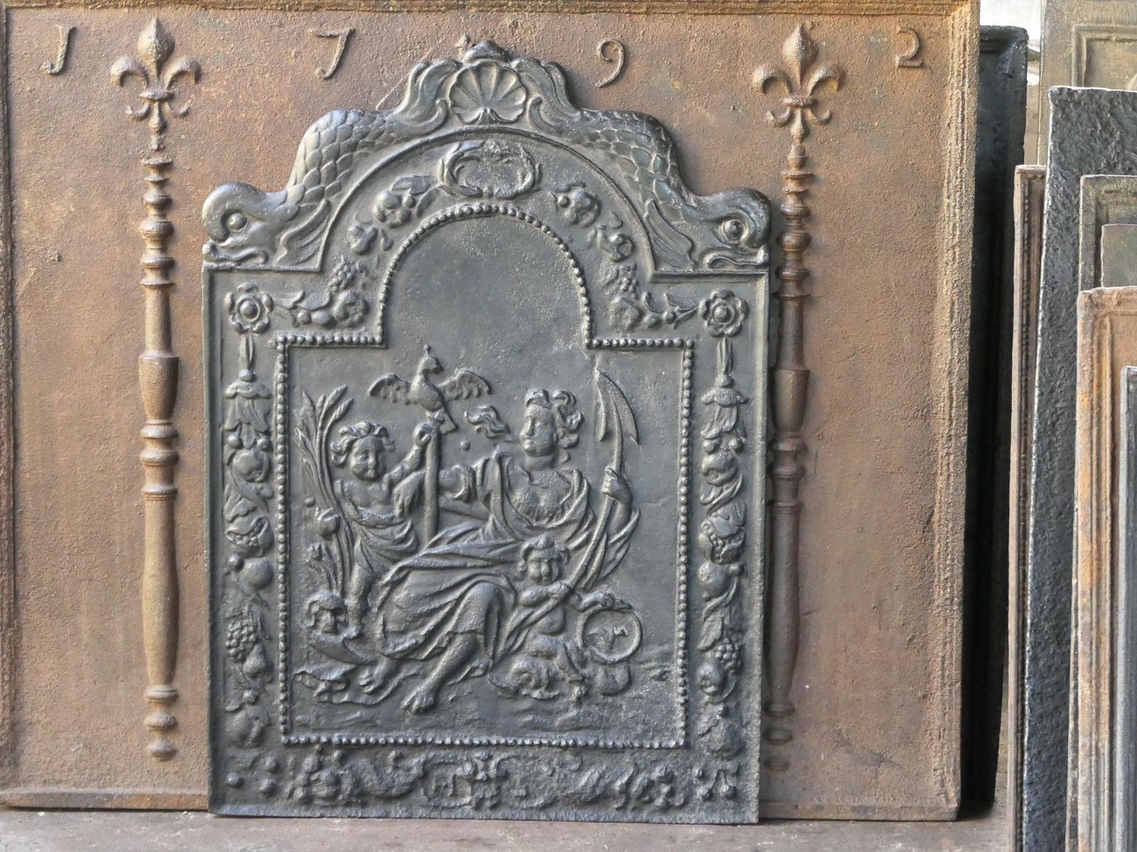 Antique Dutch Louis XIV 'The Hope' Fireback / Backsplash, 17th   18th Century photo 832.0