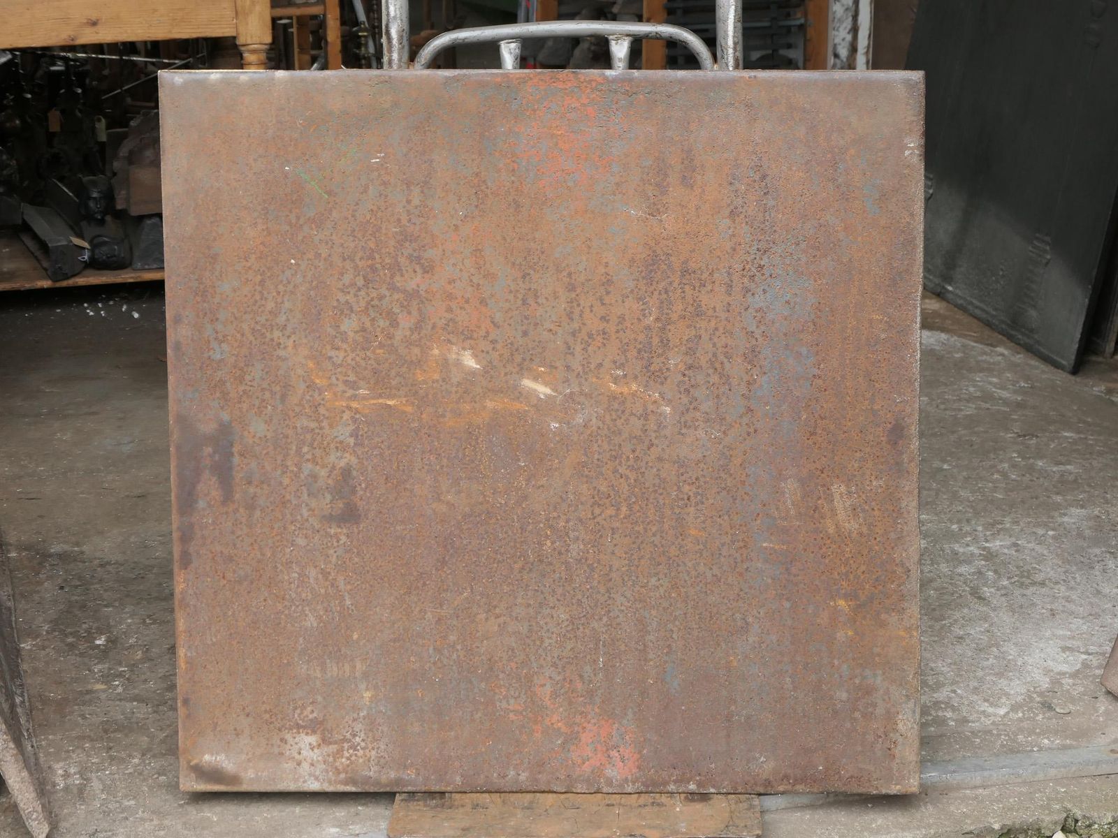Antique French Napoleon III 'Pillars Of Freedom' Fireback / Backsplash, 19th C. photo buy