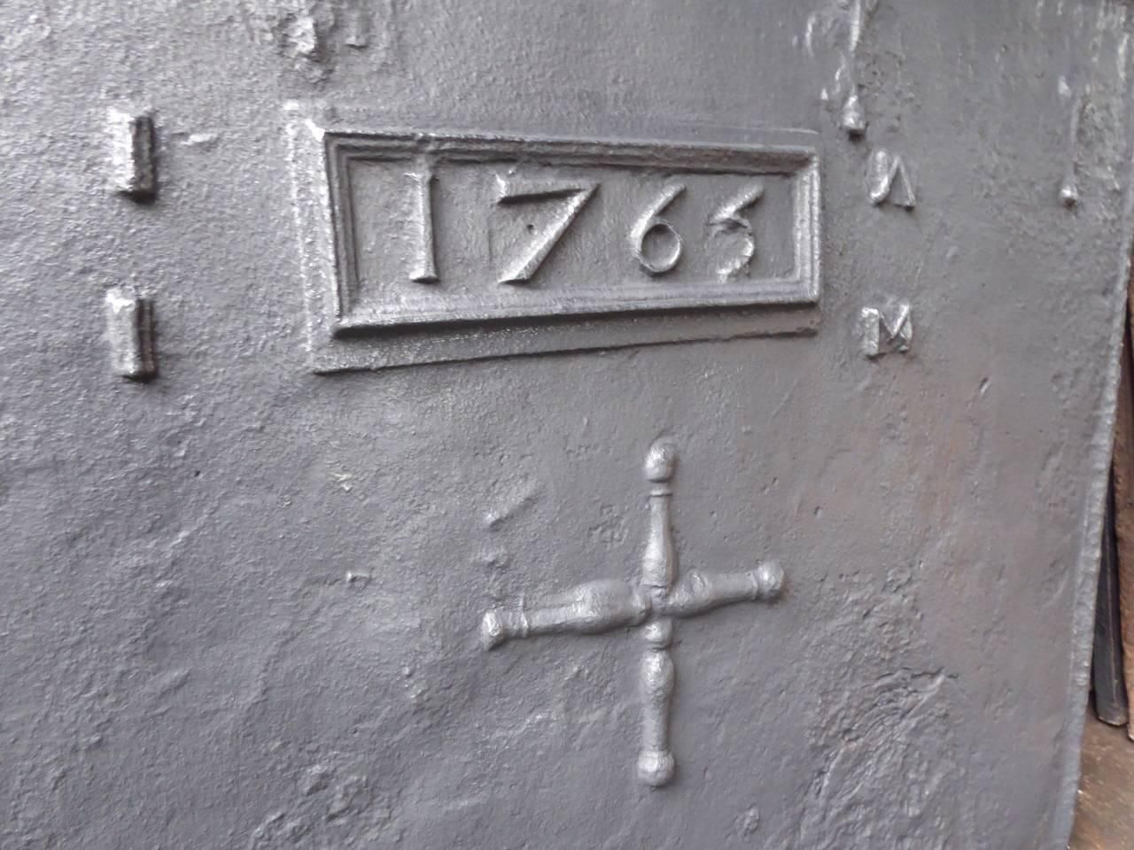 18th Century French 'Fleurs De Lys' Fireback / Backsplash photo Home Fixtures