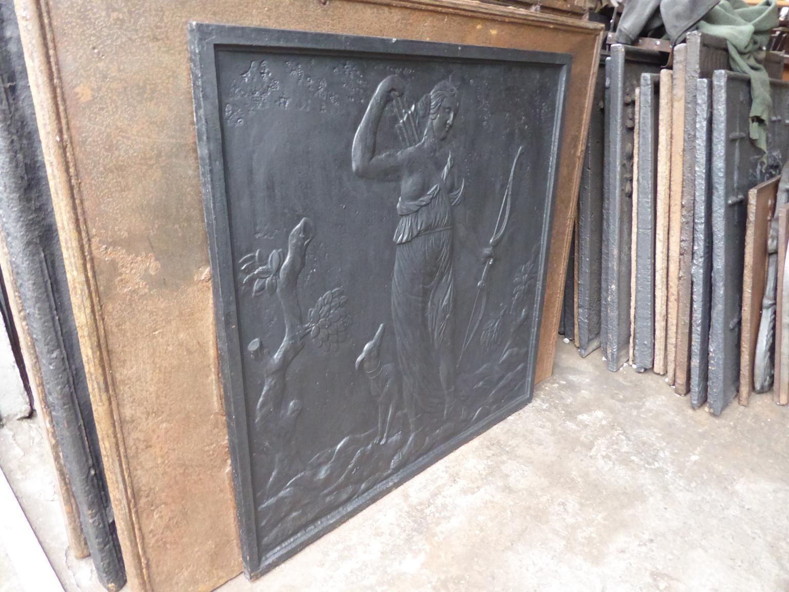 photo furniture Antique French 'Diana' Fireback / Backsplash, 19th Century