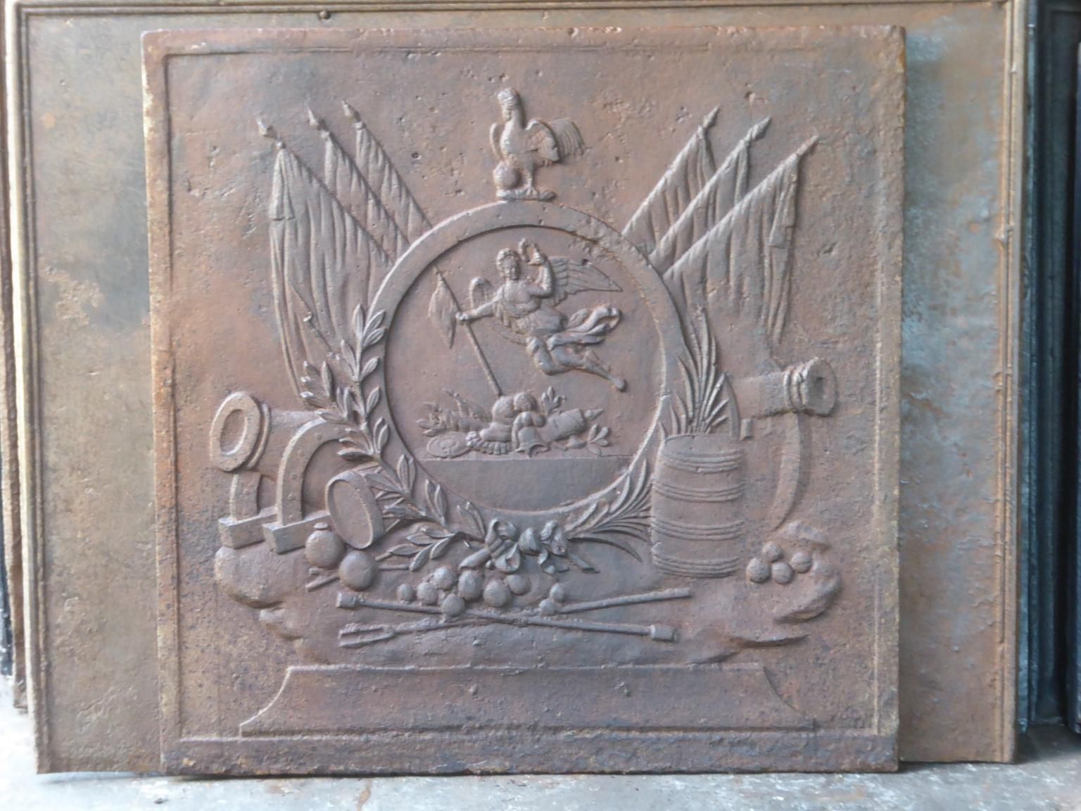 Antique Fireback / Backsplash With An Allegory Of France, 19th Century photo furniture