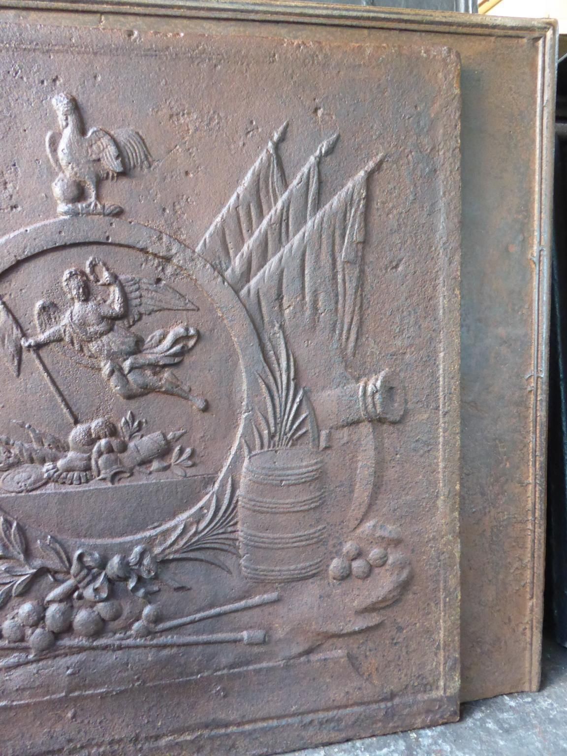 Antique Fireback / Backsplash With An Allegory Of France, 19th Century photo buy