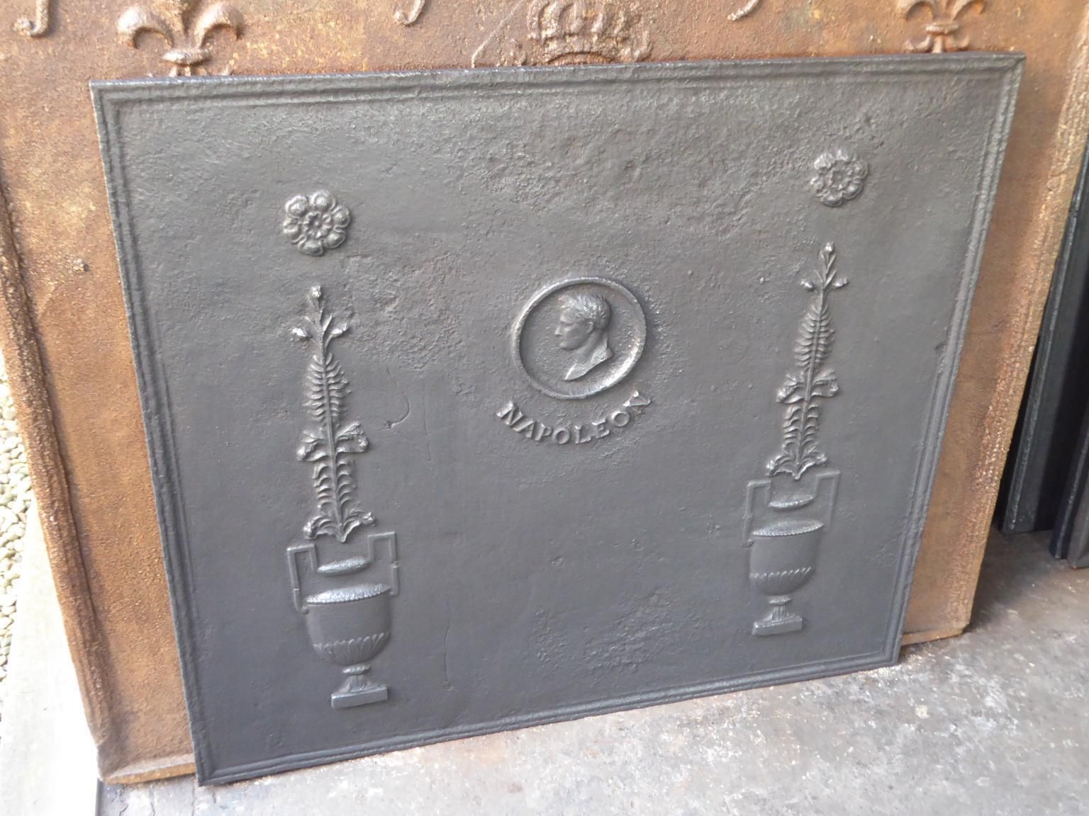 Antique French 'Napoleon' Fireback / Backsplash, 19th Century photo for sale