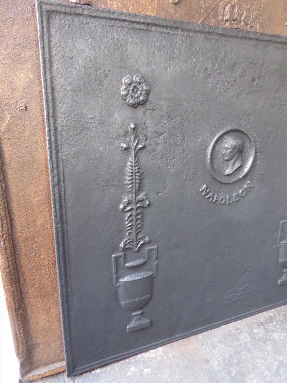 Antique French 'Napoleon' Fireback / Backsplash, 19th Century photo buy