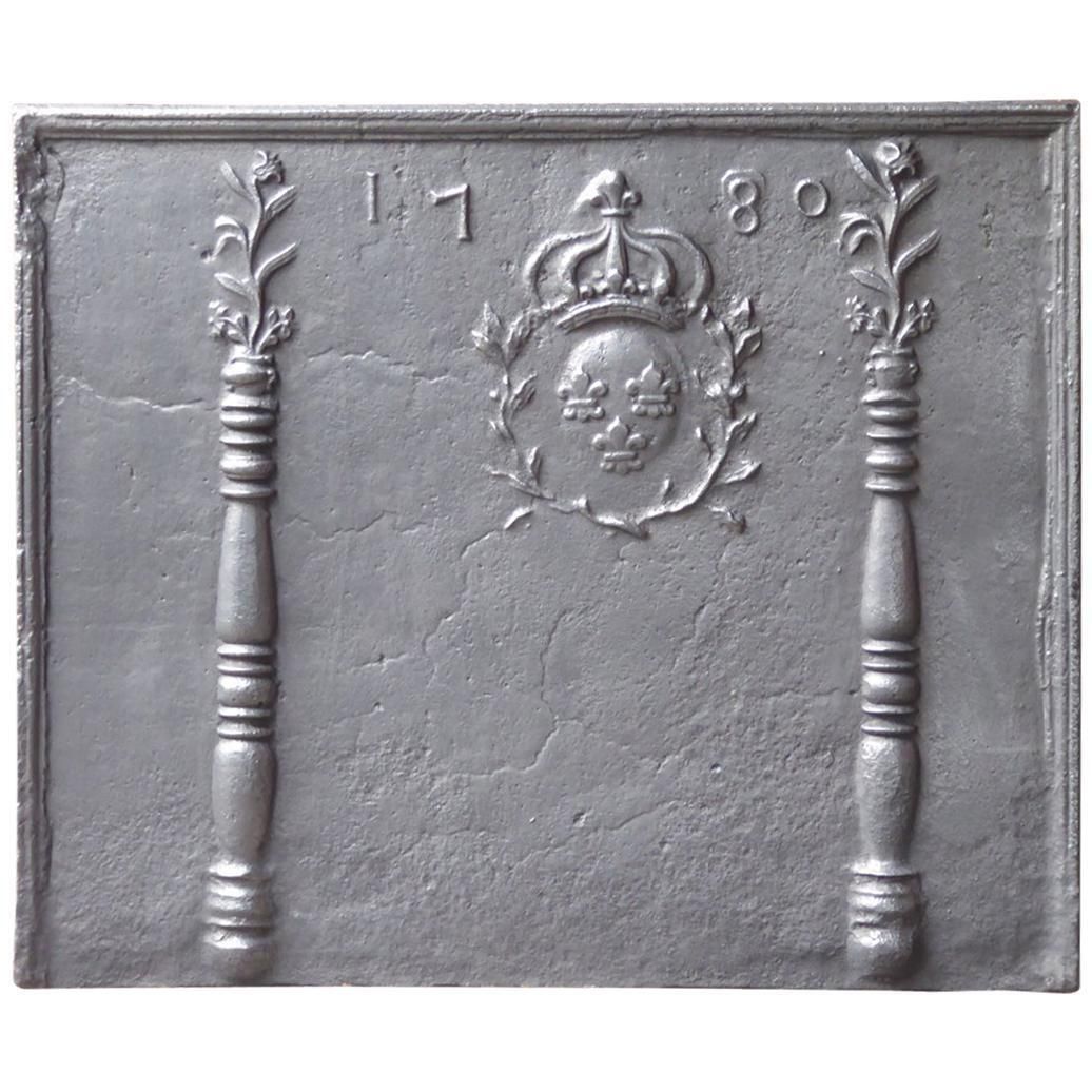 18th Century French Louis XV 'Arms Of France' Fireback / Backsplash
