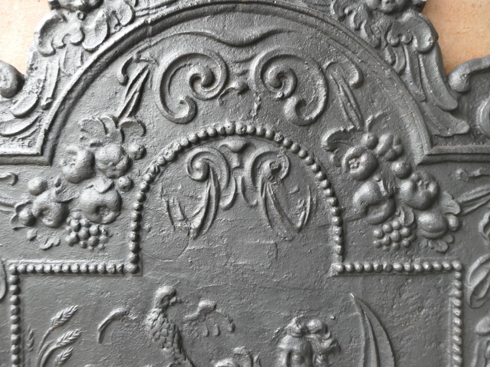 Home Fixtures Antique Dutch Louis XIV 'The Hope' Fireback / Backsplash, 17/18th Century photo