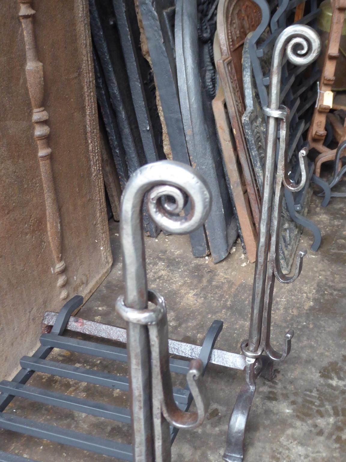 photo buy Large French Louis XIII Period Fireplace Grate Or Fire Basket, 17th Century