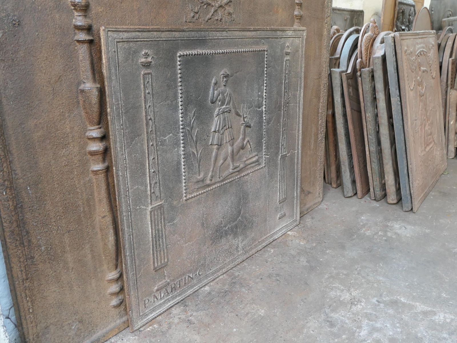 photo vinterior Antique French Neoclassical Fireback, 18th   19th Century
