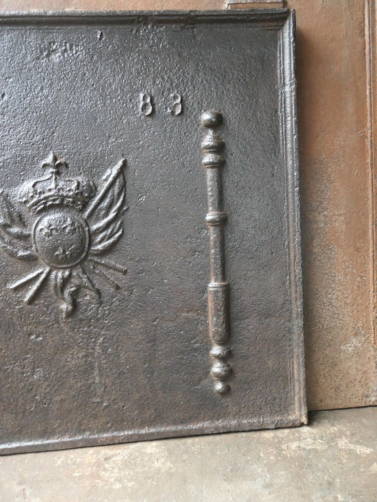 photo for sale 18th Century French Louis XV 'Arms Of France' Fireback / Backsplash