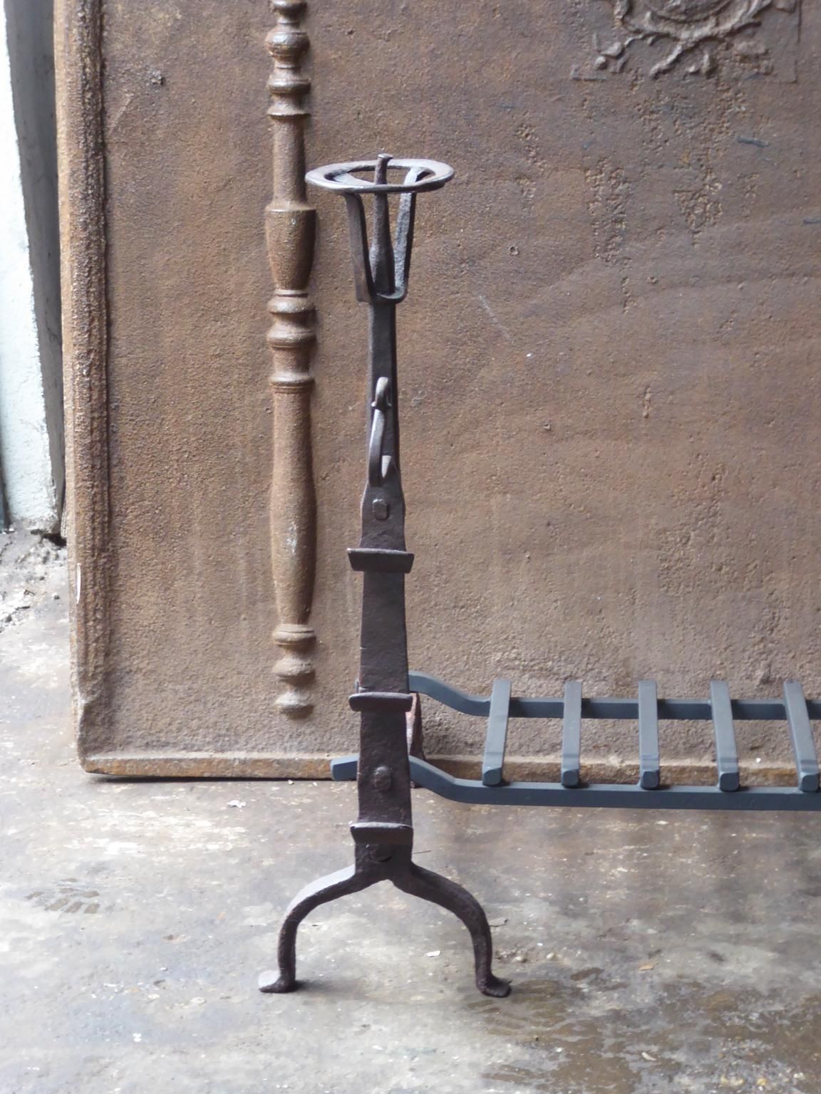 Large French Louis XIII Period Fireplace Grate Or Fire Basket, 17th Century photo furniture