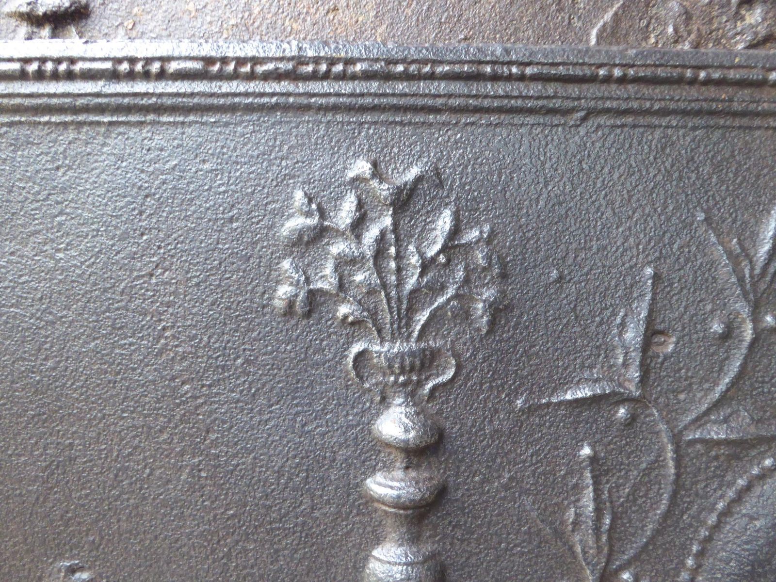 Antique French Neoclassical 'Pillars Of Freedom' Fireback / Backsplash photo 1173.0
