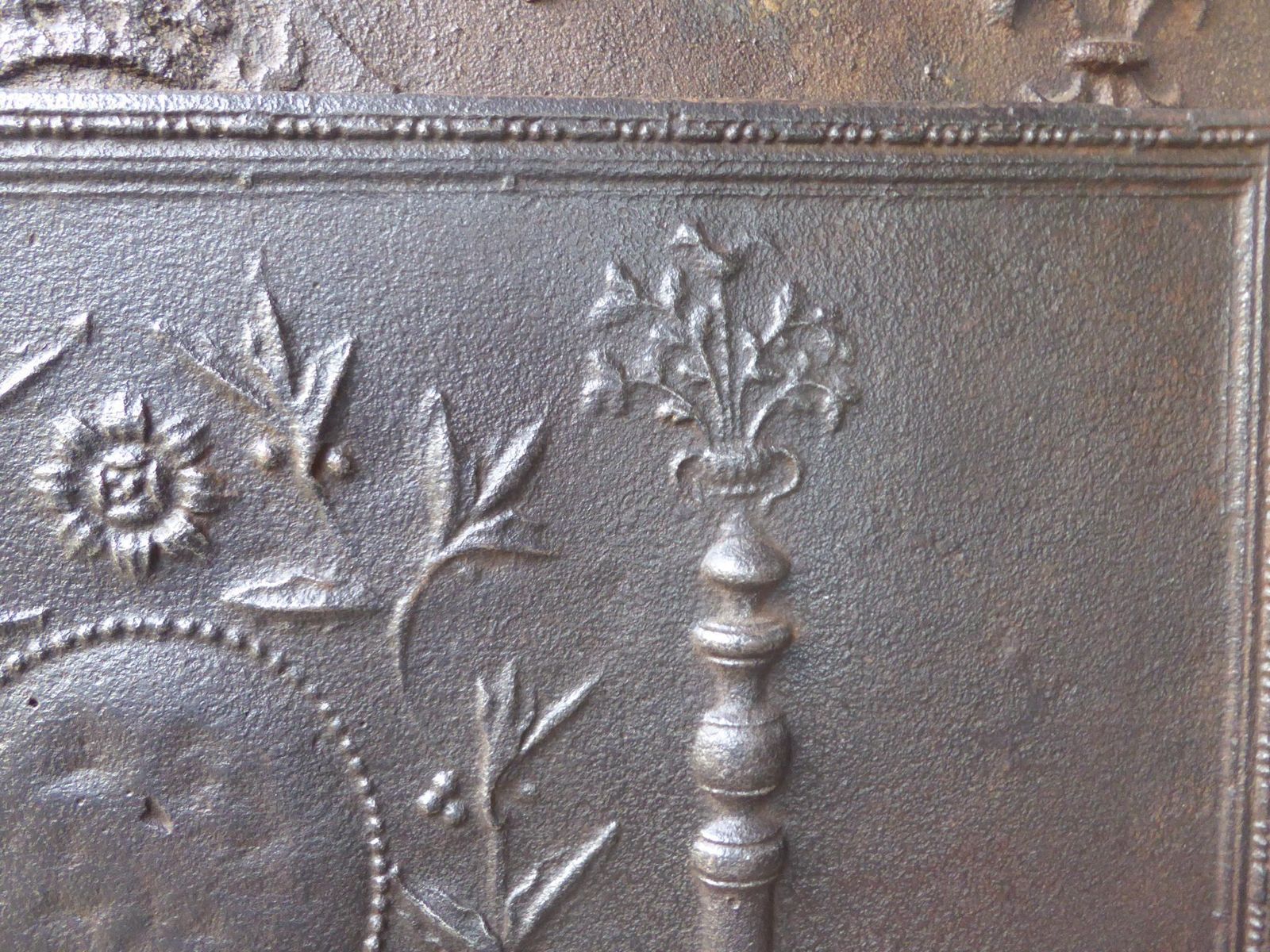 Antique French Neoclassical 'Pillars Of Freedom' Fireback / Backsplash photo buy