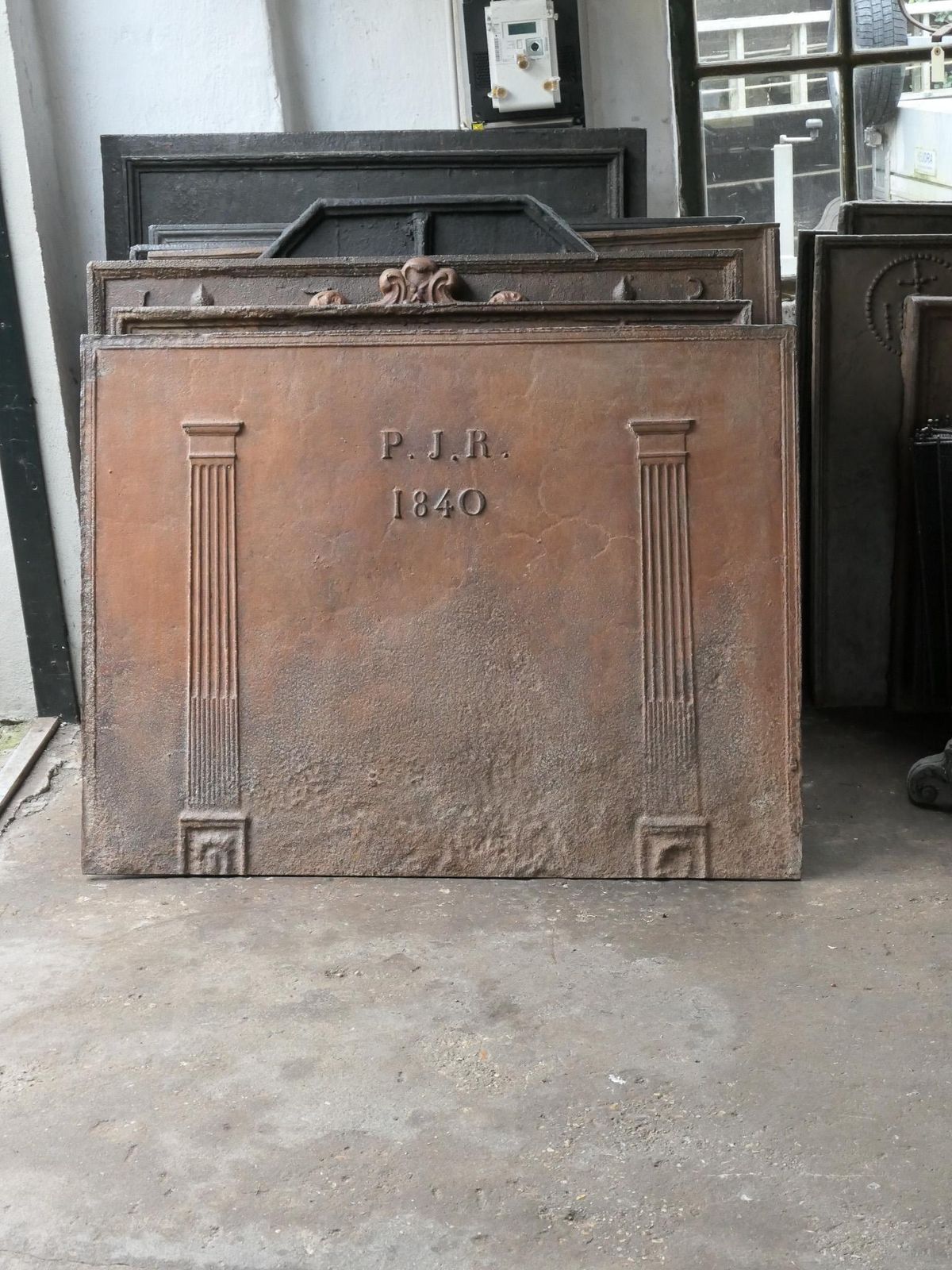 Antique French Neoclassical Fireback / Backsplash, 19th Century photo furniture