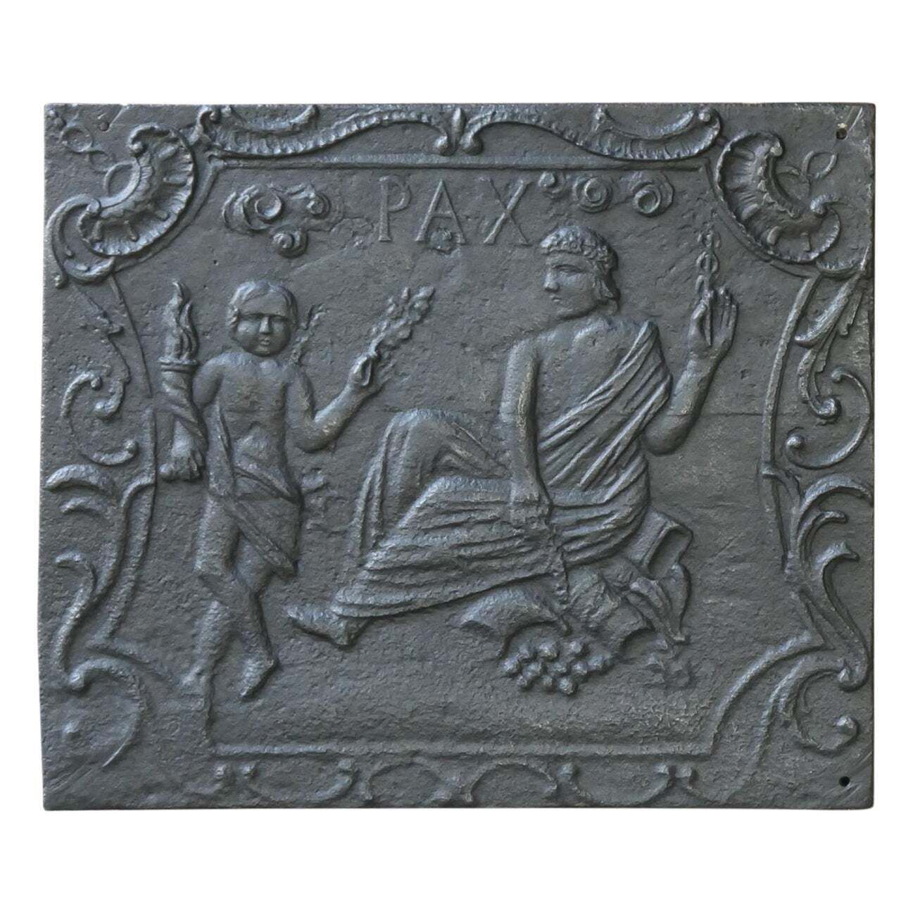 18th Century French Louis XV 'Allegory Of Peace' Fireback / Backsplash