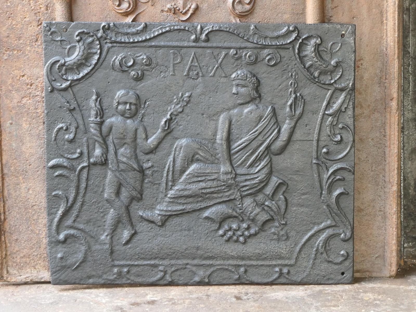 18th Century French Louis XV 'Allegory Of Peace' Fireback / Backsplash photo for sale