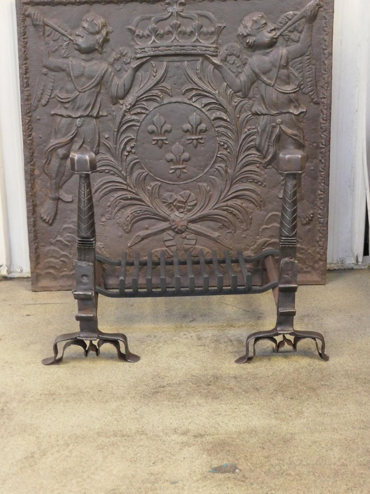 French Louis XIII Period Fireplace Grate Or Fire Basket, 17th Century photo furniture