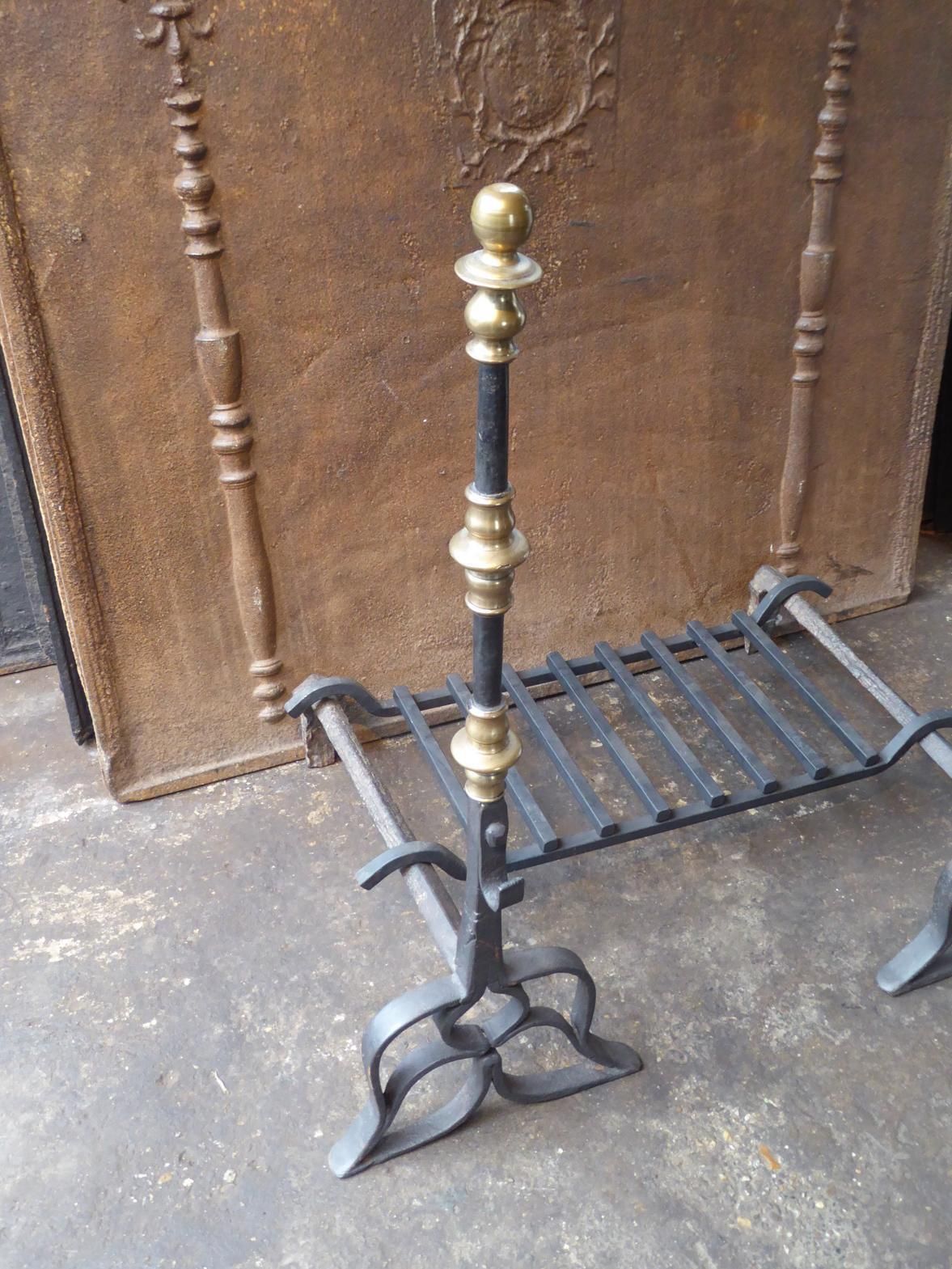 photo for sale Large French Renaissance Period Fireplace Grate Or Fire Basket, 16th   17th C.
