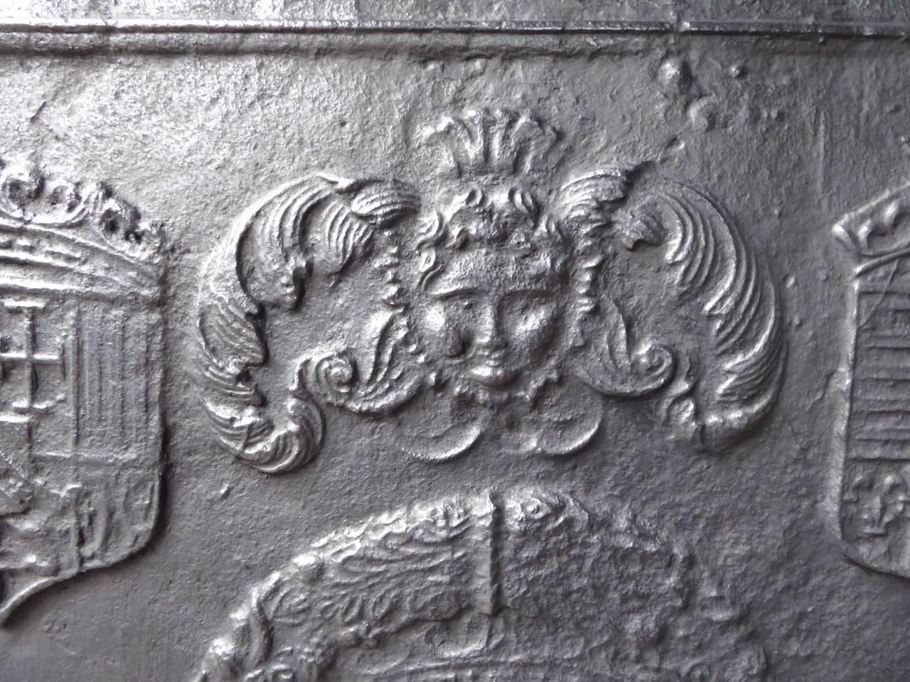 16th 17th Century French 'Arms Of Lorraine' Fireback / Backsplash photo vinterior