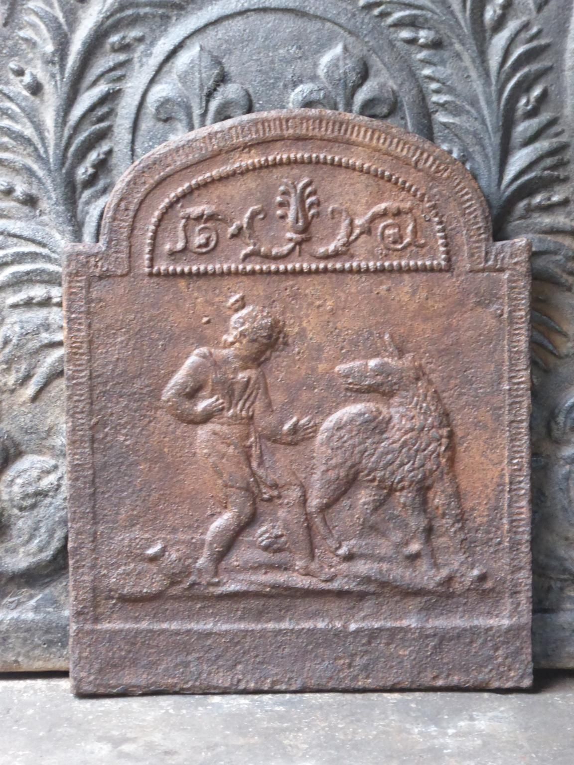 Antique French Napoleon III 'Little Red Riding Hood' Fireback / Backsplash photo furniture