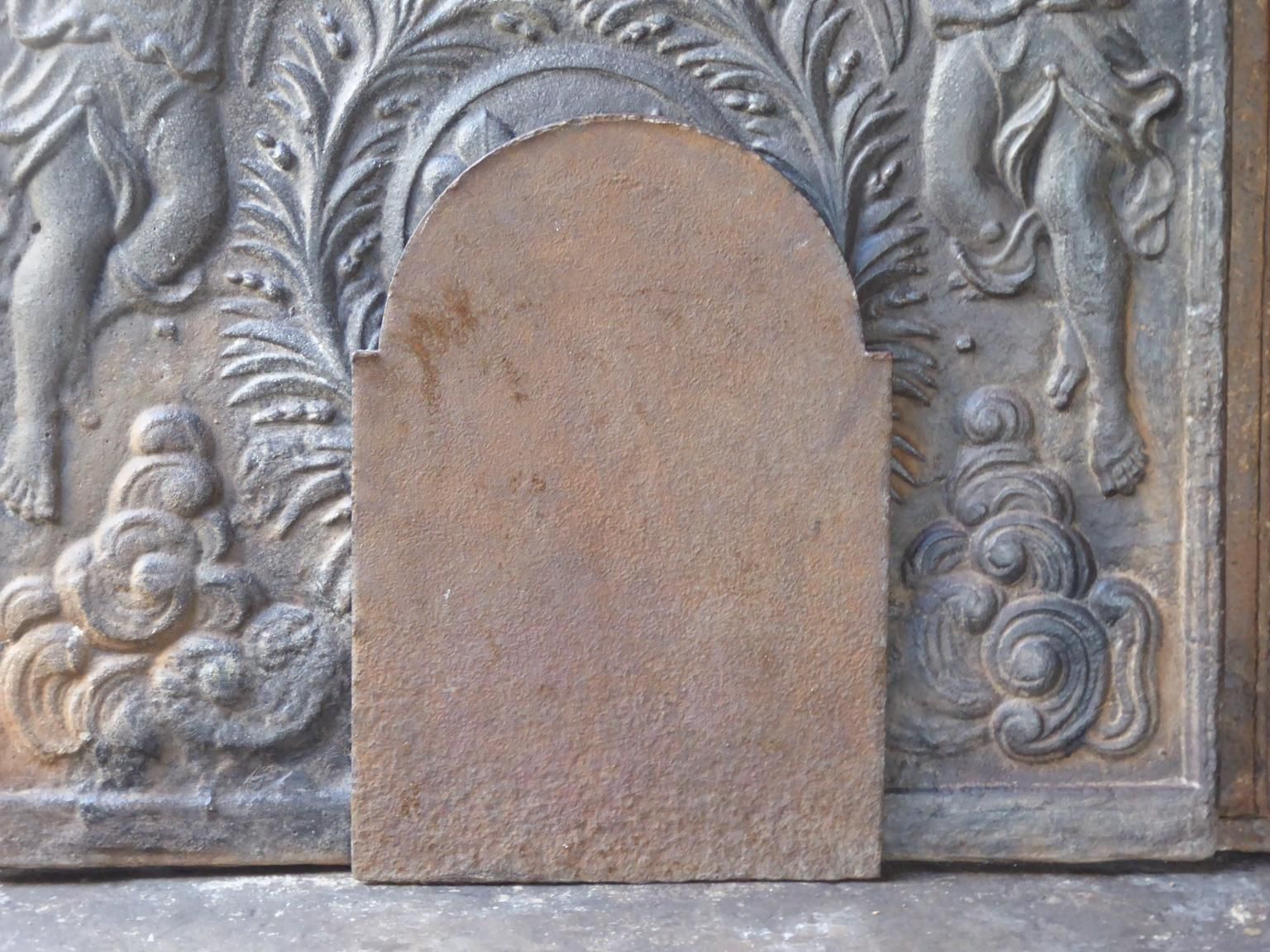 Antique French Neoclassical 'Pillars Of Freedom' Fireback / Backsplash, 19th C. photo buy