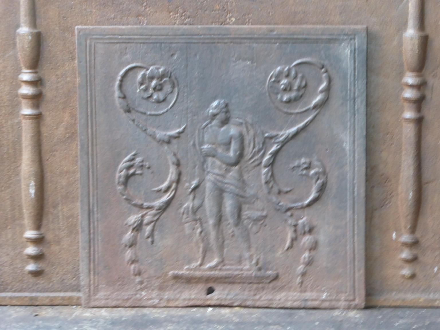 French Neoclassical 'Diana' Fireback / Backsplash, 18th 19th Century photo furniture
