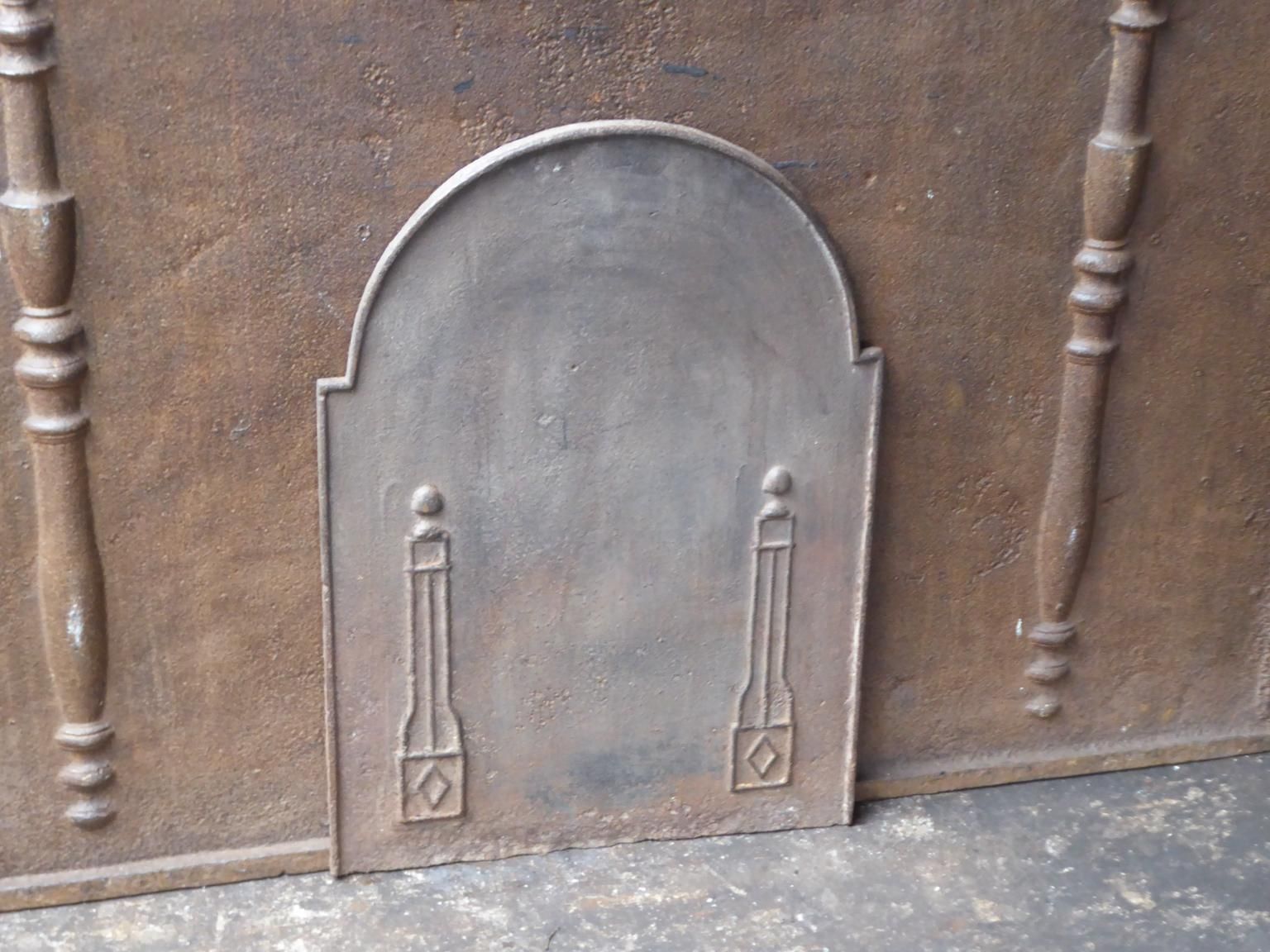 Antique French Neoclassical 'Pillars Of Freedom' Fireback / Backsplash photo furniture