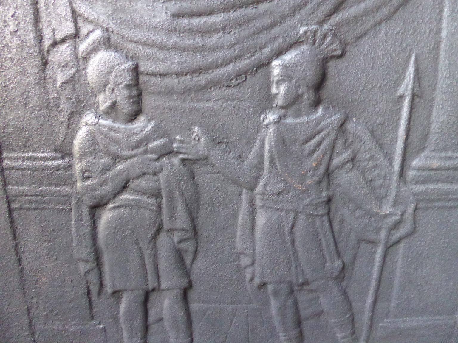 19th Century French 'Roman Scene' Fireback / Backsplash photo for sale