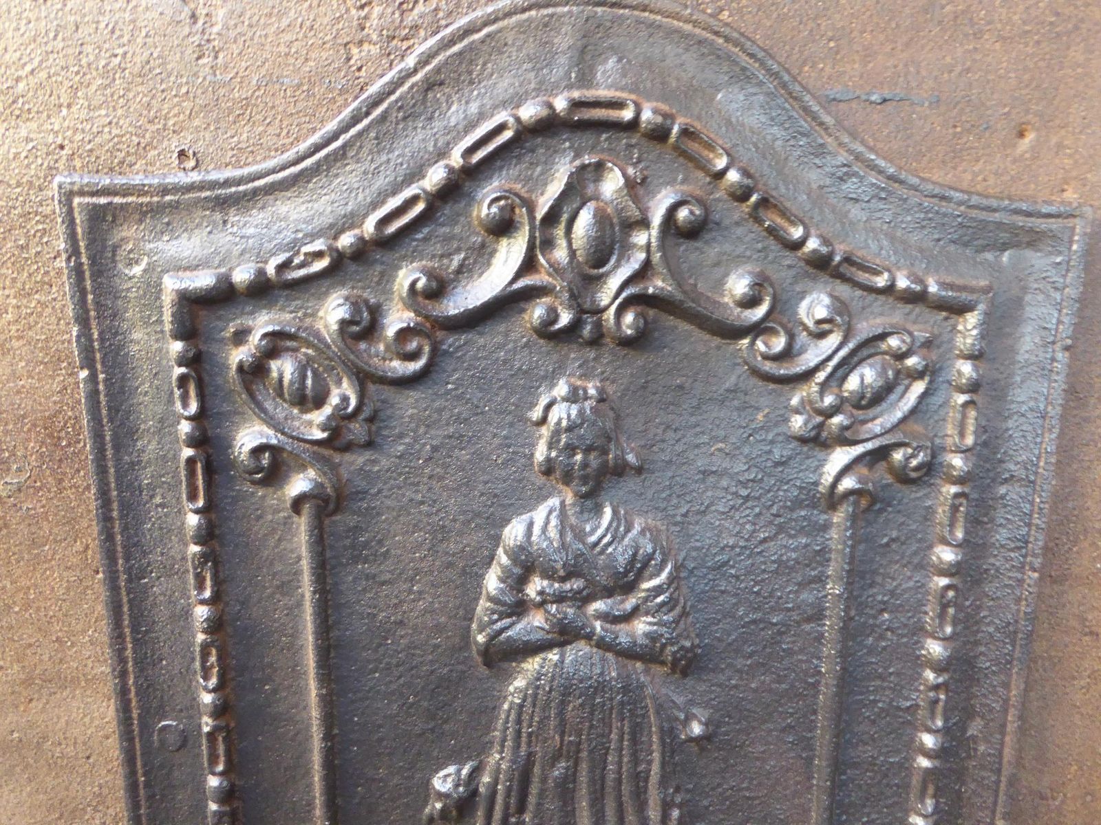 Antique French Napoleon III 'Woman' Fireback / Backsplash, 19th Century photo 337.0