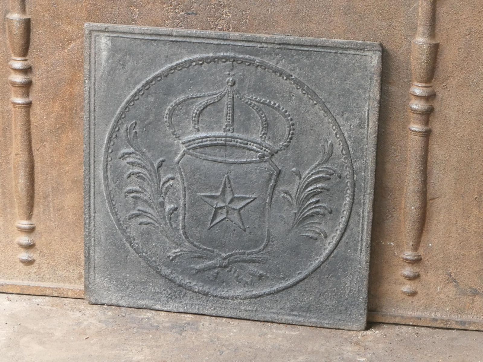 320.0 French Napoleon III Period 'Arms Of France' Fireback / Backsplash, 19th Century photo