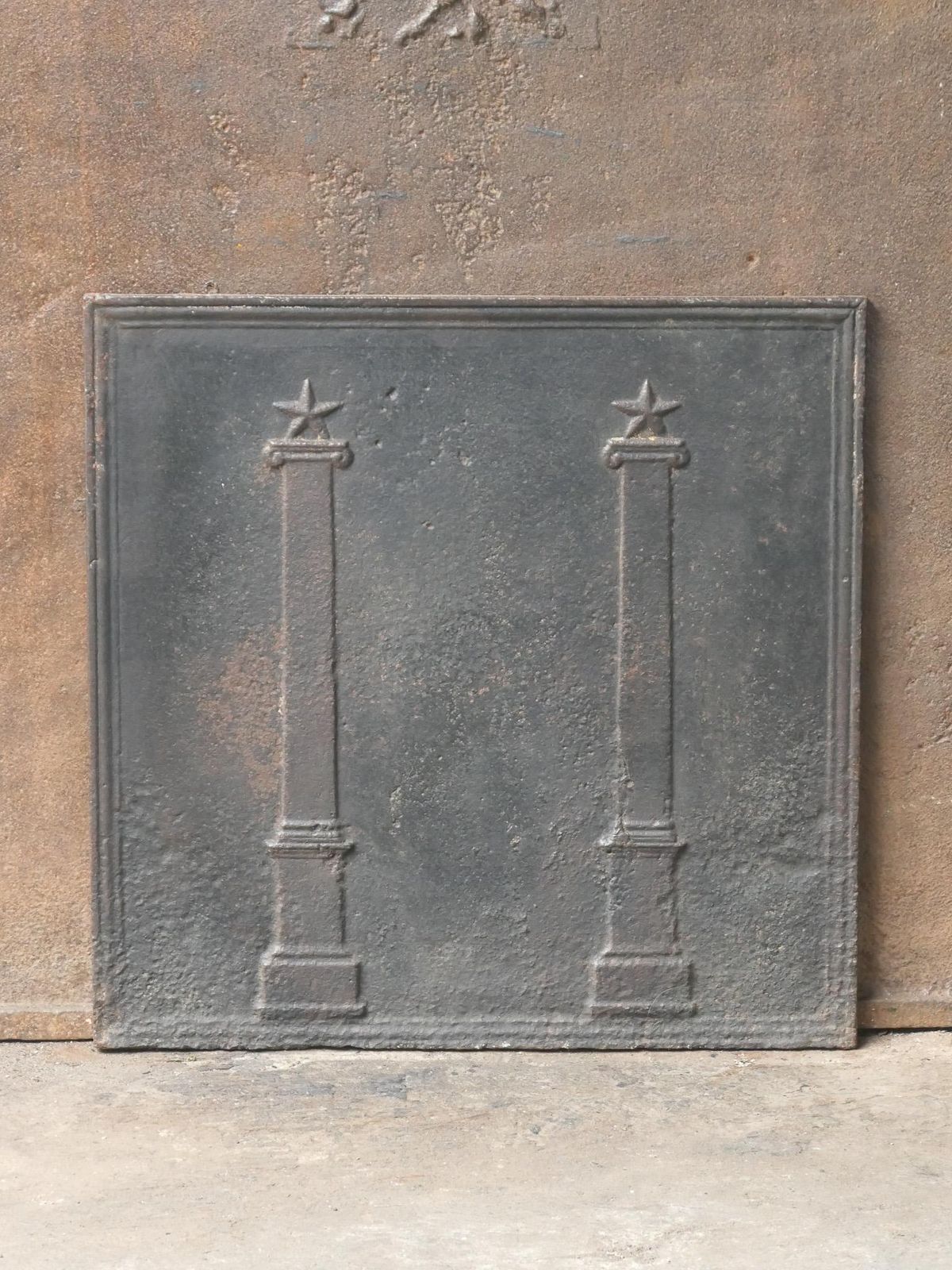 Antique French 'Pillars Of Freedom' Fireback / Backsplash, 18th   19th C. photo for sale