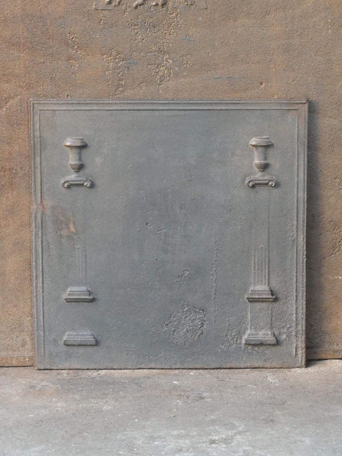 Antique French 'Pillars Of Freedom' Fireback / Backsplash, 18th   19th C. photo Home Fixtures