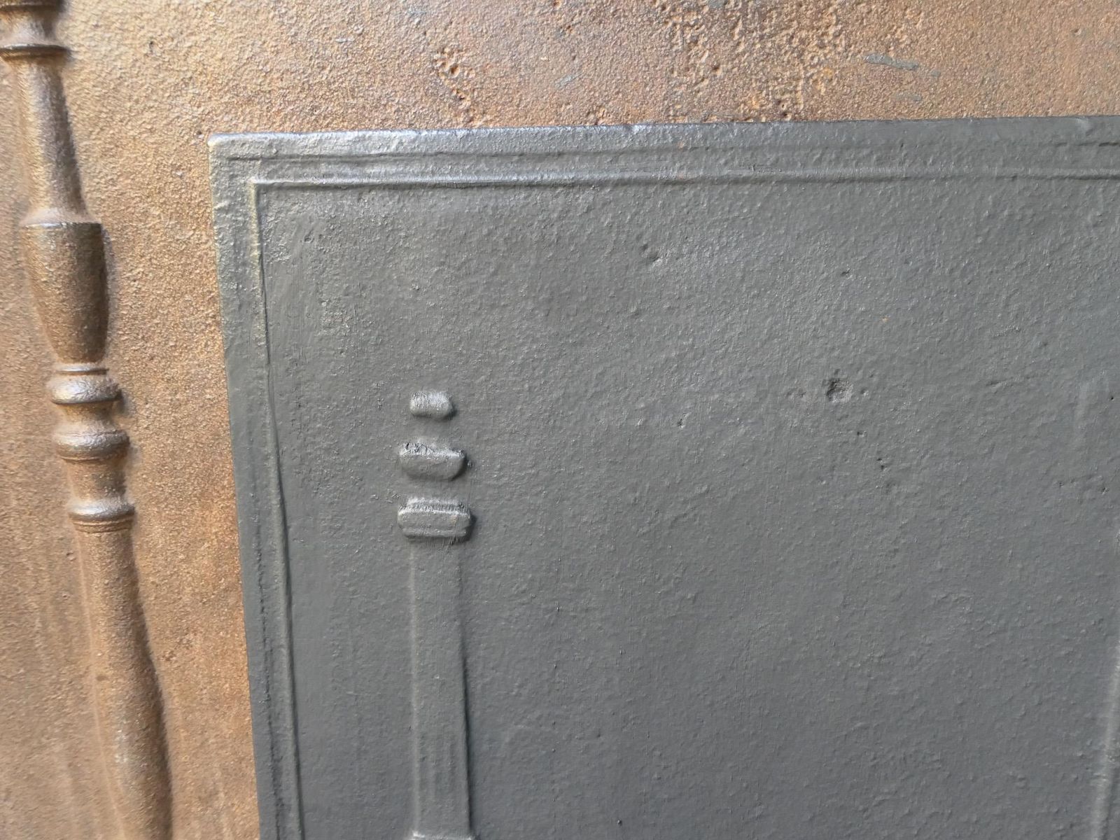 Antique French 'Pillars Of Freedom' Fireback / Backsplash, 18th   19th C. photo vintage
