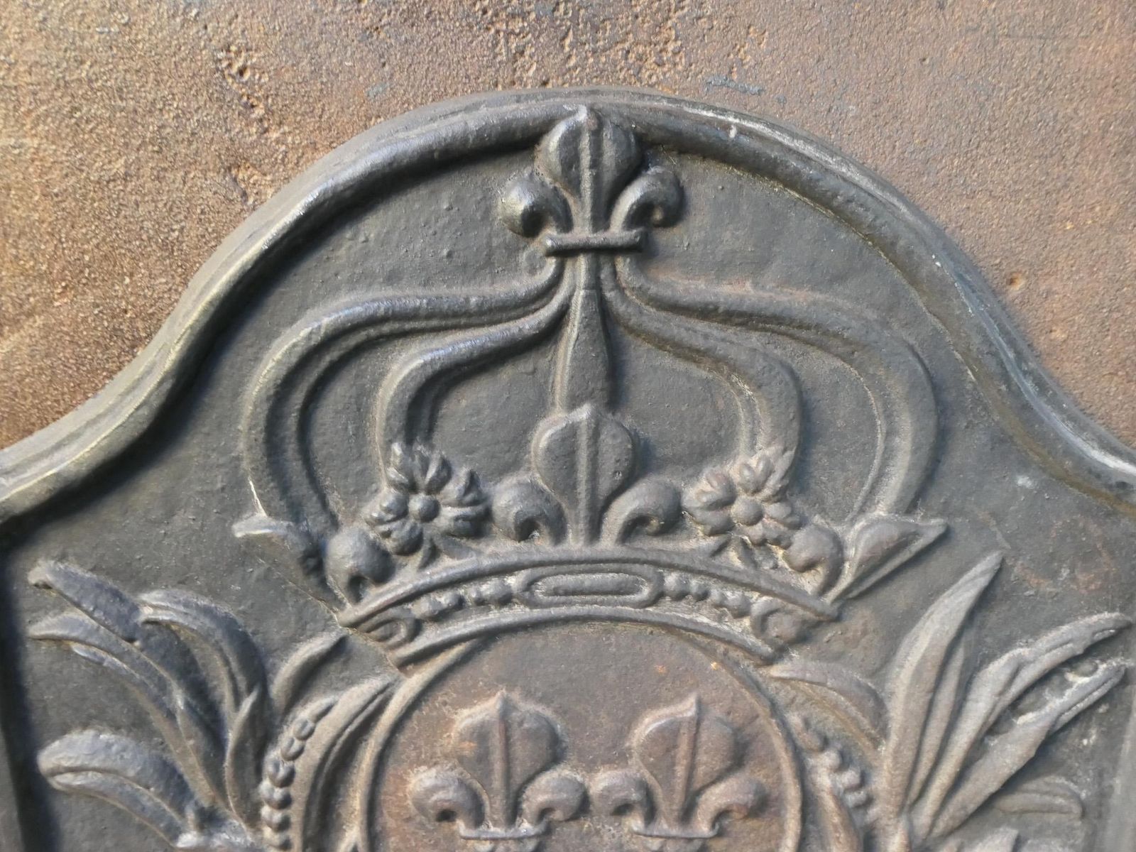 French Napoleon III Style 'Arms Of France' Fireback / Backsplash, 20th Century photo vintage