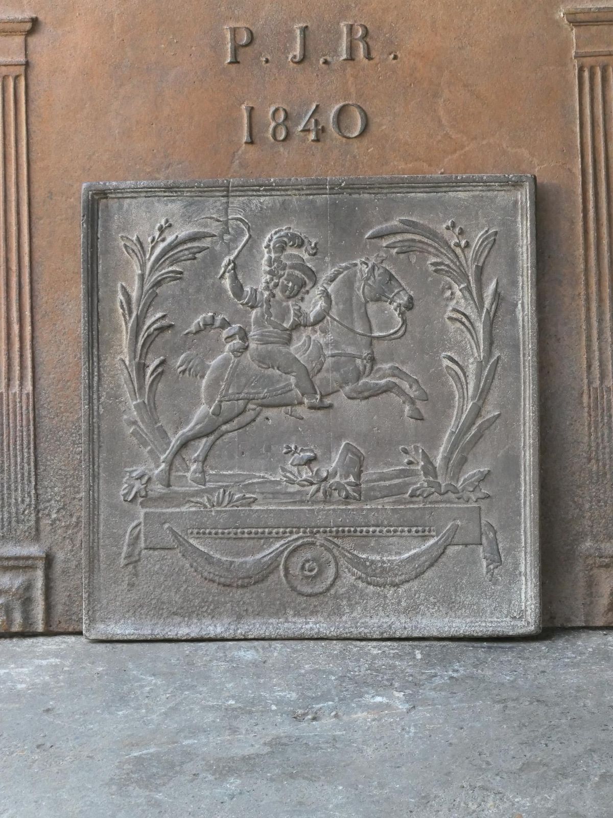 19th Century French Napoleon III 'Apollo With Horse' Fireback / Backsplash photo furniture