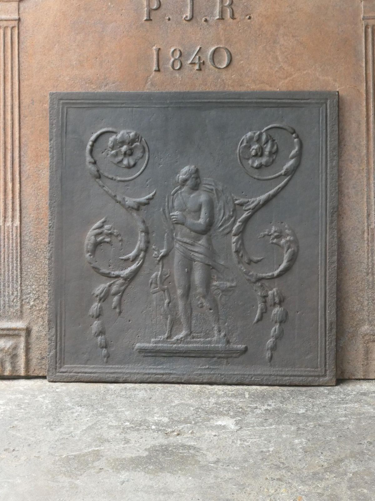 French Neoclassical 'Diana' Fireback / Backsplash, 18th 19th Century photo for sale