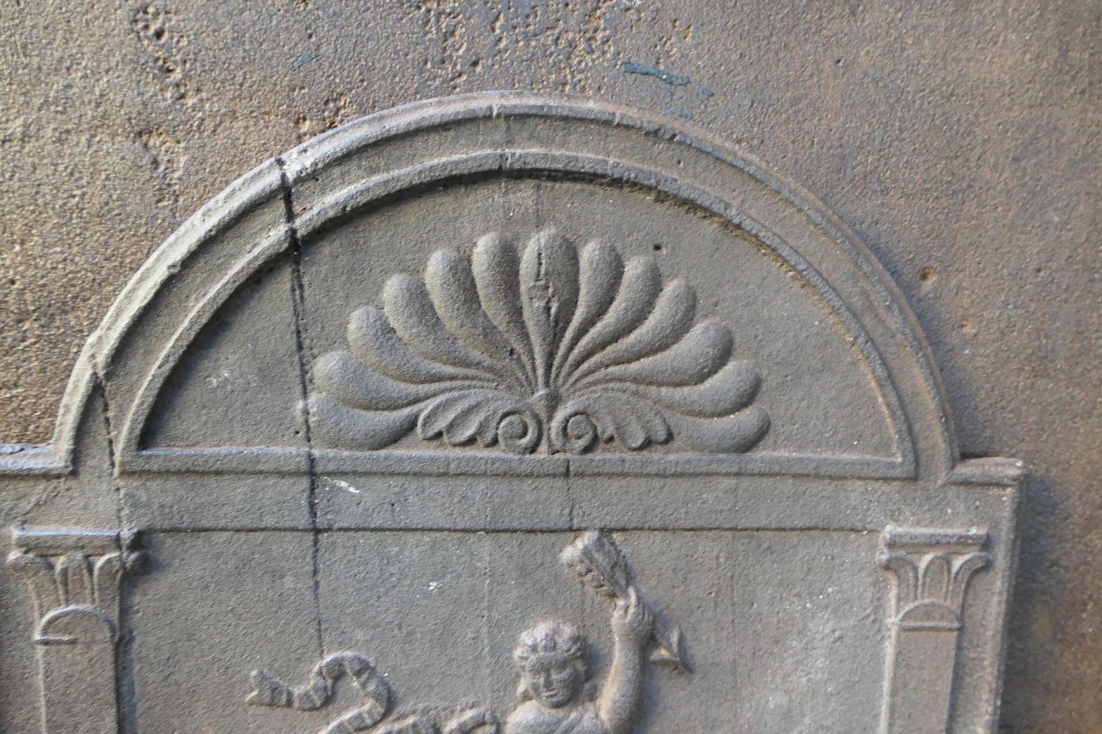 Antique French Napoleon III Fireback / Backsplash, 19th Century photo Home Fixtures