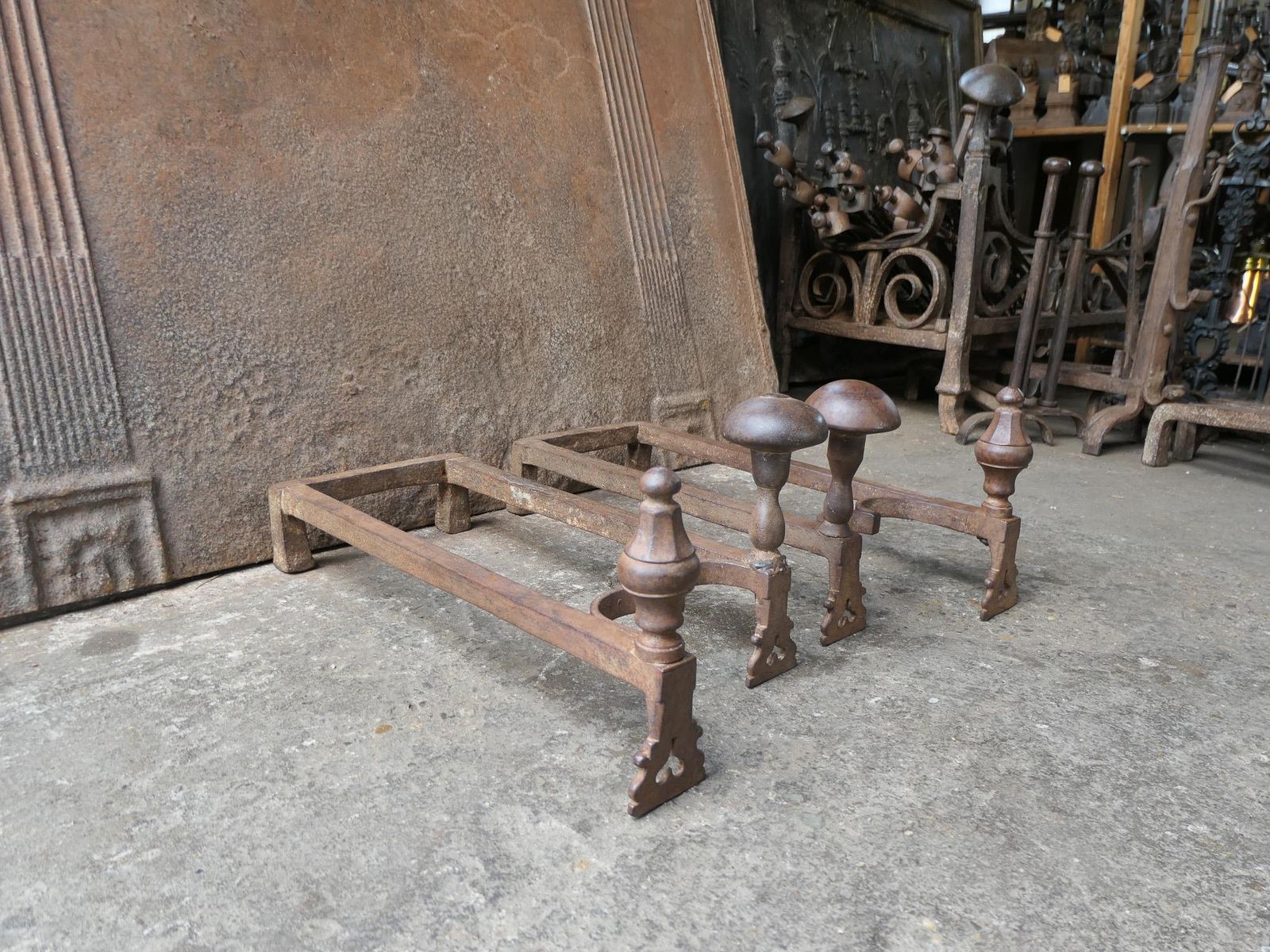 photo furniture French Louis XV Period Fireplace Grate Or Fire Basket, 18th Century