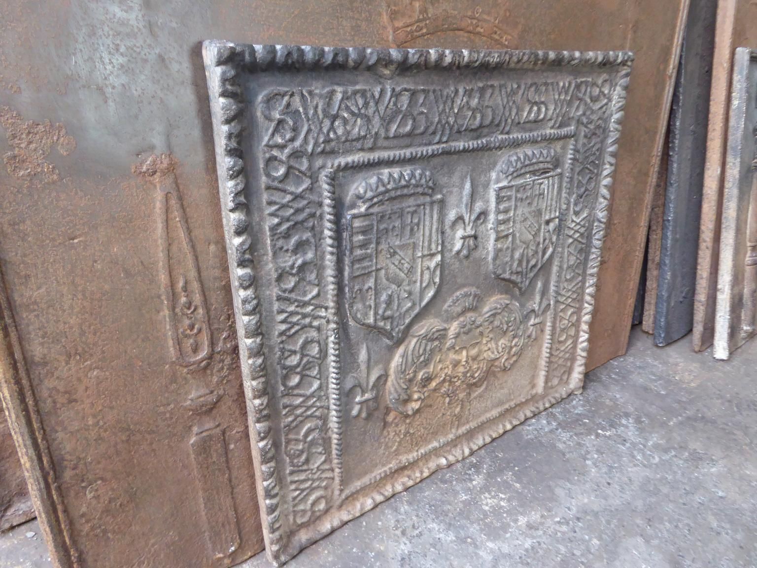 18th 19th Century French 'Arms Of Loraine' Fireback / Backsplash photo vintage