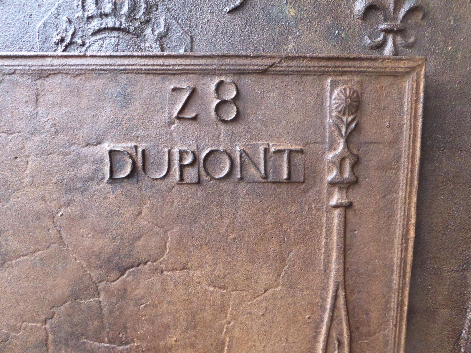 19th C. French Neoclassical Fireback / Backsplash With 'Pillars Of Freedom' photo Home Fixtures