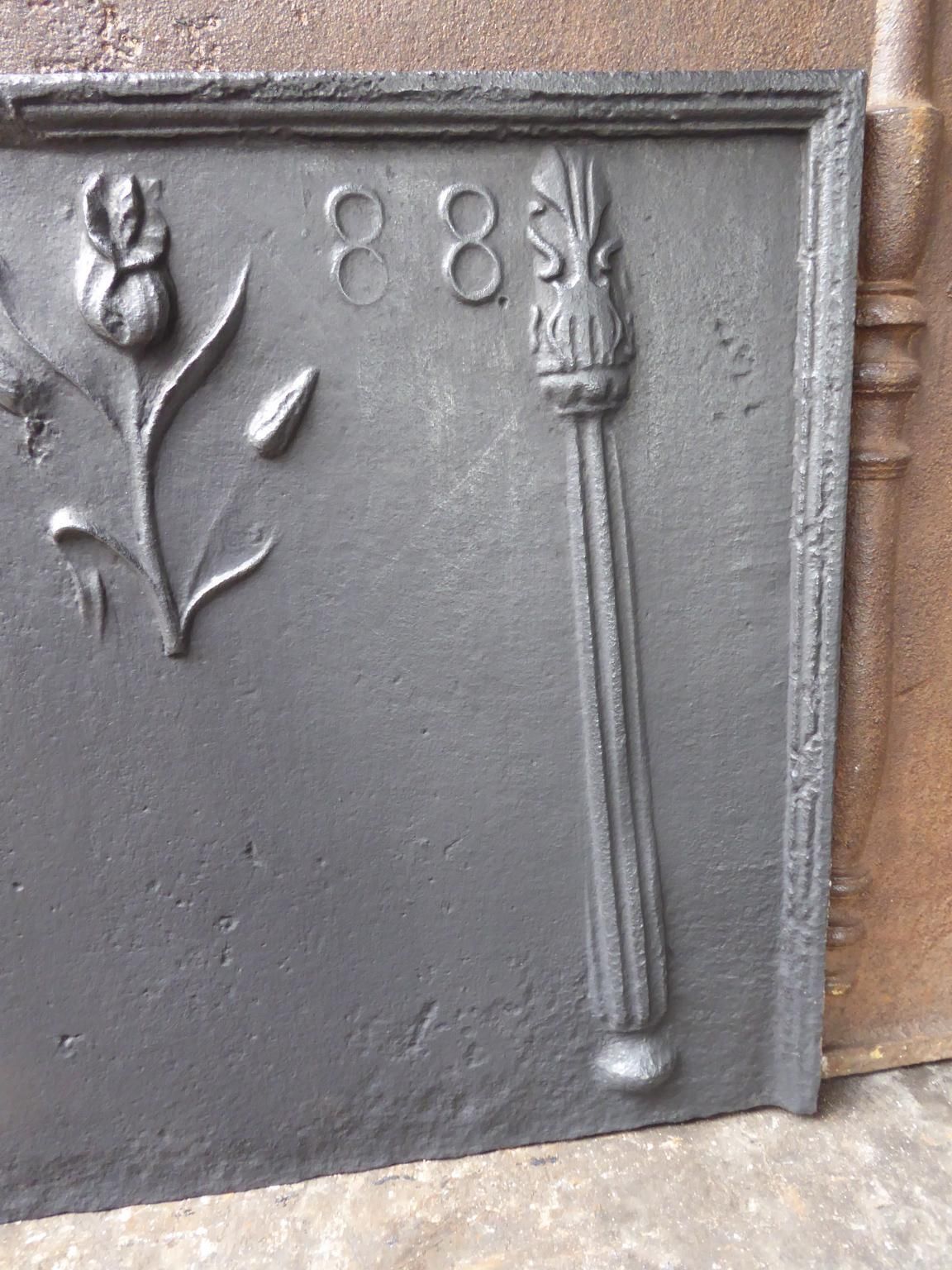 18th Century French 'Pillars With Decoration' Fireback / Backsplash photo Home Fixtures