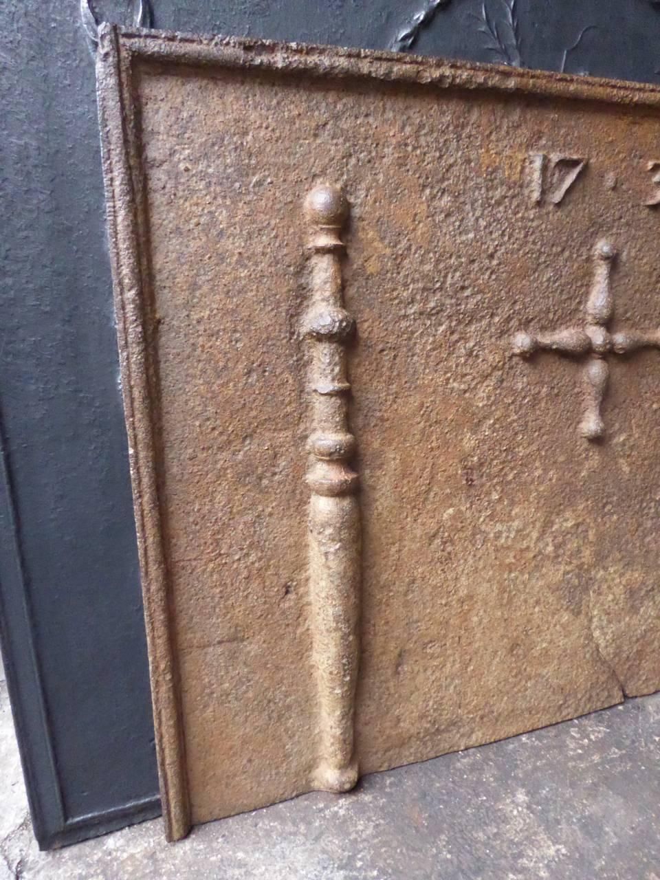 18th Century French 'Pillars Of Hercules' Fireback / Backsplash photo furniture