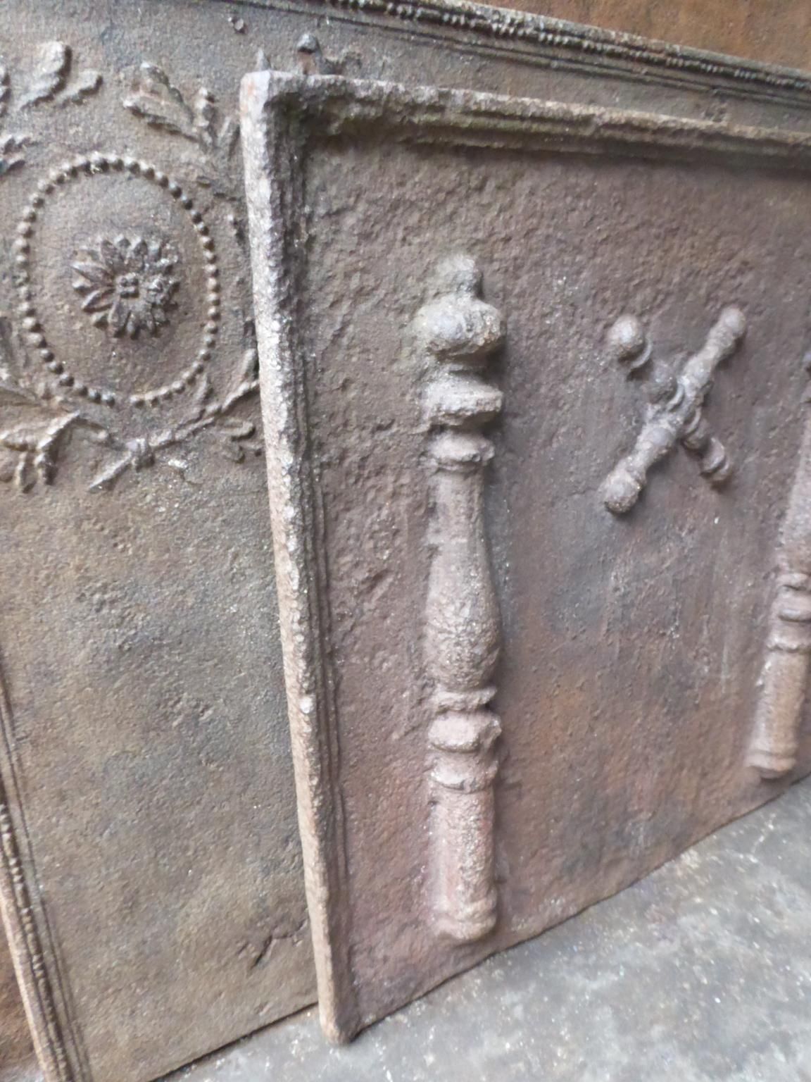 17th 18th Century French Louis XIV 'Saint Andrew's Cross' Fireback / Backsplash photo buy