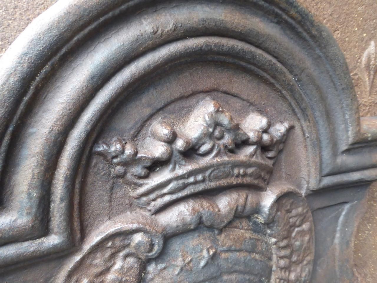 French Renaissance Style 'Coat Of Arms' Fireback / Backsplash photo for sale