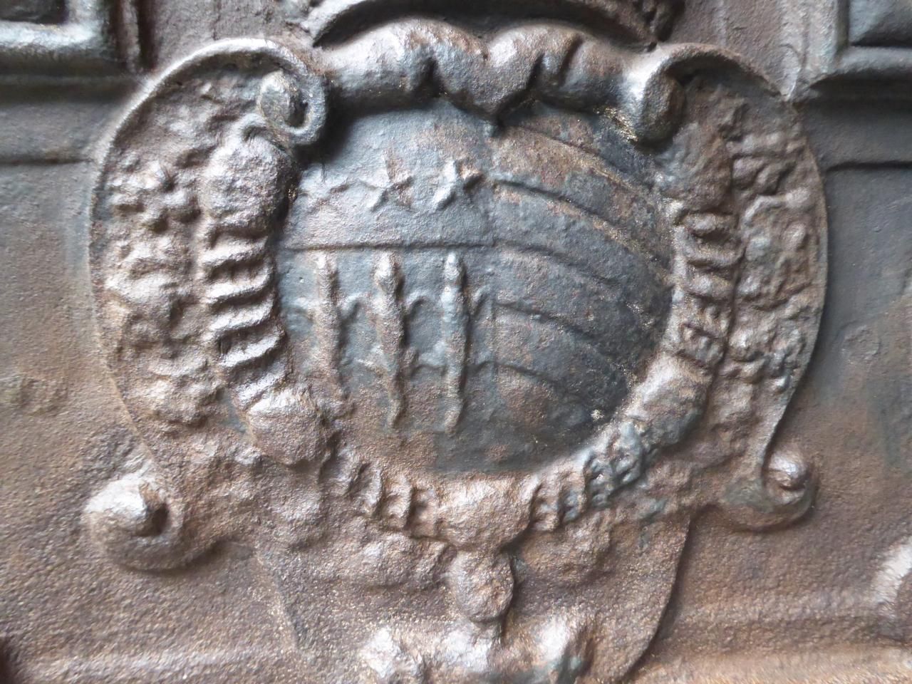 French Renaissance Style 'Coat Of Arms' Fireback / Backsplash photo 661.0