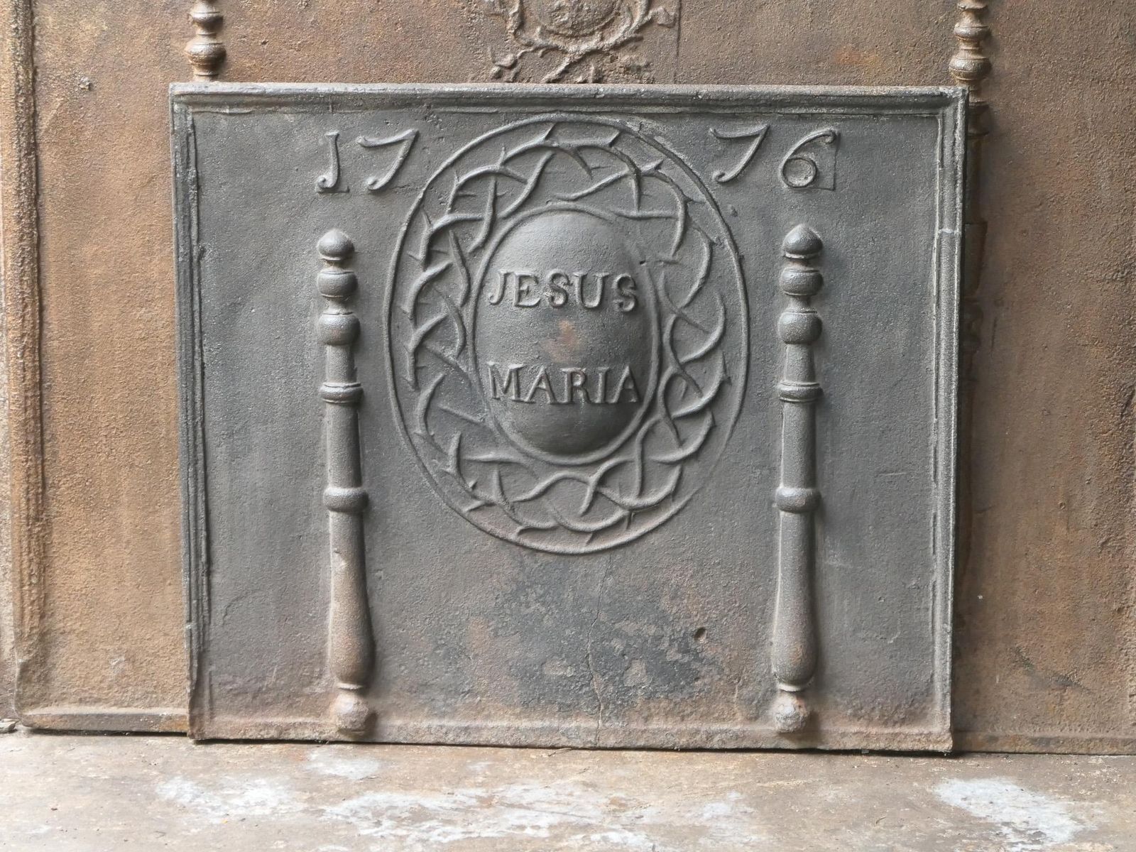 18th Century French Louis XV Period 'Religious Theme' Fireback / Backsplash photo Home Fixtures