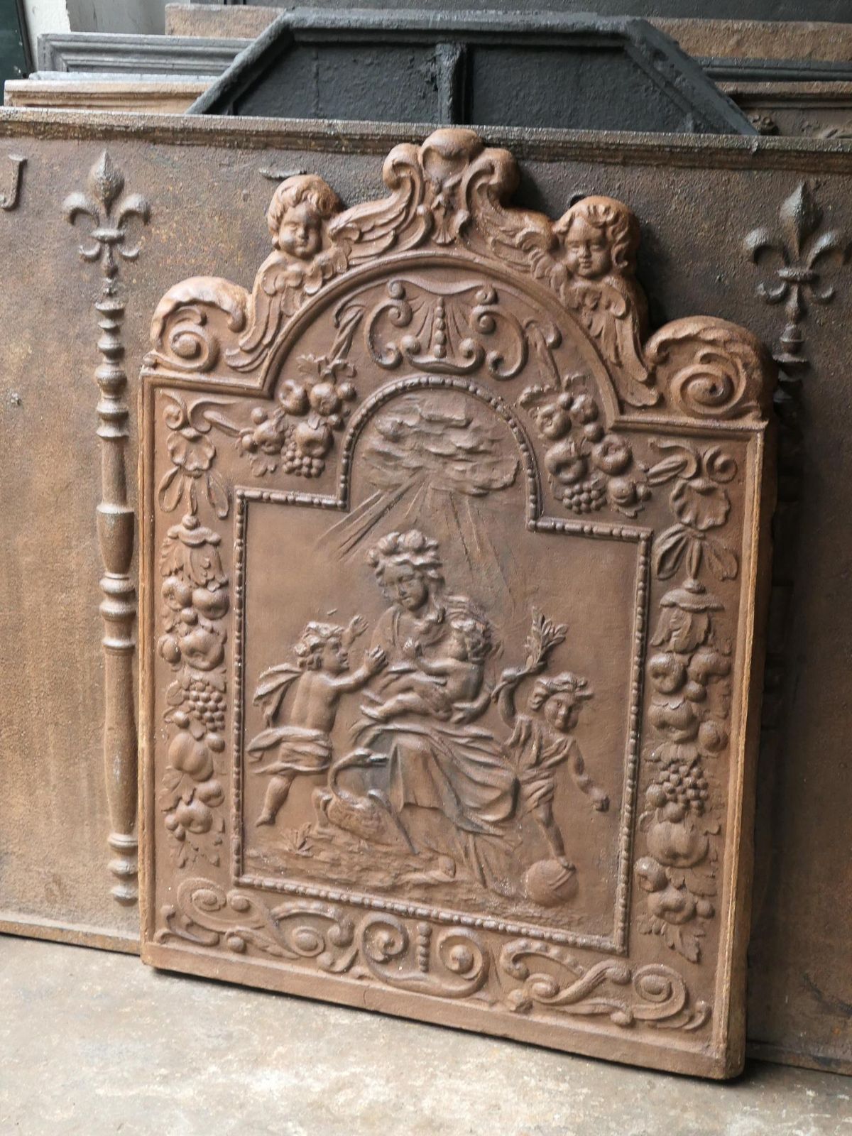 Antique French 'Caritas' Fireback / Backsplash, 19th Century photo 764.0